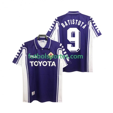 Camiseta ACF Fiorentina BASTUTA 9 1999 2000 Retro Primera Equipación